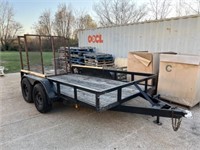 12' TANDEM AXLE TRAILER W YARD GATE