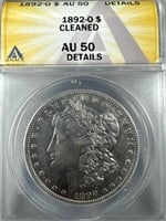 1892-O Silver Morgan Dollar AU50 ANACS