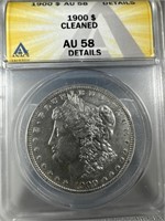 1900 Silver Morgan Dollar AU58 ANACS