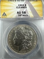 1903 Silver Morgan Dollar AU58 ANACS