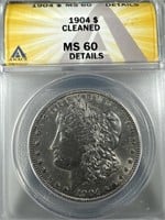 1904 Silver Morgan Dollar MS60 ANACS