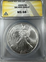 2005 Silver Eagle MS68 ANACS