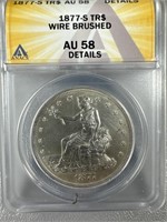 1877-S Silver Trade Dollar AU58 ANACS