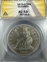 1878-S Silver Trade Dollar AU53 ANACS