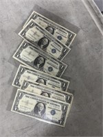 6-$1 SILVER CERTIFICATES