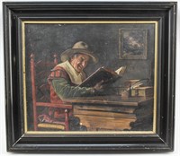 Emil Kuhlmann-Reher Man with Book Oil Painting