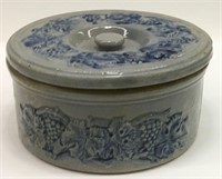 Robinson Clay Blue Saltglaze Crock With Lid