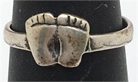 Sterling Silver Footprint Ring