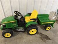 BATTERY JOHN DEERE TRACTOR AND WAGON