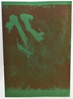 Large Cleve Gray Green & Brown Abstract Print