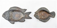 Pair of Japanese Cast Iron Fish Ashtray Dishes