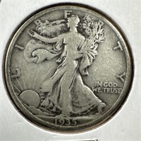 1935 Silver Walking Liberty Half-Dollar