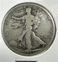 1935-S Silver Walking Liberty Half-Dollar