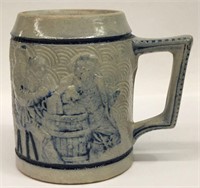 Blue Decorated Stoneware Mug
