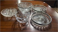 Five Clear Bowls