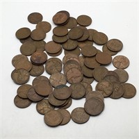 Large Group Of Wheat Pennies