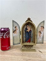 Madonna Child Angel Triptych