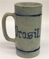 Blue Decorated Stoneware Mug