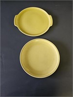 Yellow Ceramic Platters (2)