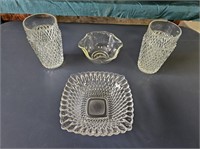 4 misc. crystal glassware