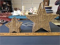 Wicker star baskets (2 pieces)
