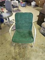 Green lawn chair