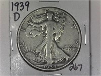 1939-D Walking Liberty Half Dollar