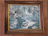 Swamp painting with frame