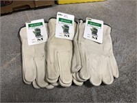 3 PAIR MD LEATHER GLOVES