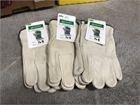 3 PAIR MD LEATHER GLOVES