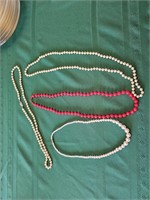 4 Pearl Necklaces