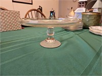 Cake stand w/ gold lining