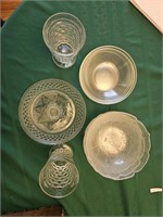 9 Crystal bowls & 2 crystal cups