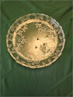 Grape design glass serving platter 13"