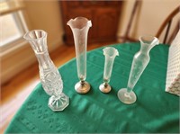 Glass Flower Vases (4)