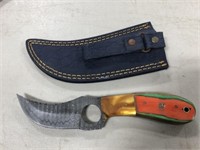 HANDMADE DAMASCUS KNIFE AND SHEATH