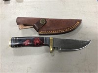 HANDMADE DAMASCUS KNIFE AND SHEATH