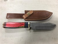 HANDMADE DAMASCUS KNIFE AND SHEATH