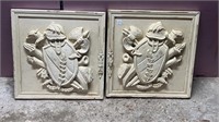 Pair of Wood Shield Carved Doors