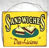 Metal Sandwiches Sign - 9.75 x 7.75
