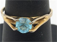 Sterling Silver Blue Stone Ring