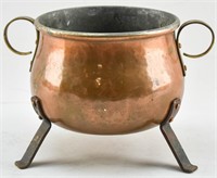 Svensk, Sweden Copper Footed Cauldron Pot