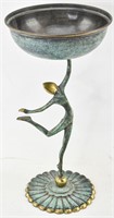 Maurice Ascalon Bronze Dancer Half Bowl Figurine