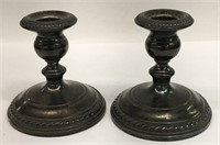 Pair Of Gorham Sterling Weighted Candle Sticks