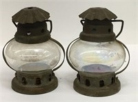 Pair Of Hurricane Candle Holders