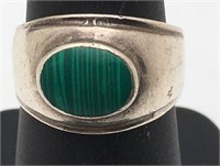 Sterling Silver Malachite Ring