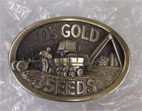 O's Gold Seeds Belt Buckle
