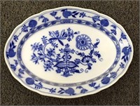 Meissen Cauldon Flow Blue Platter