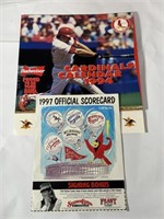 1990’s st. Louis Cardinals calendar/ scorecard lot