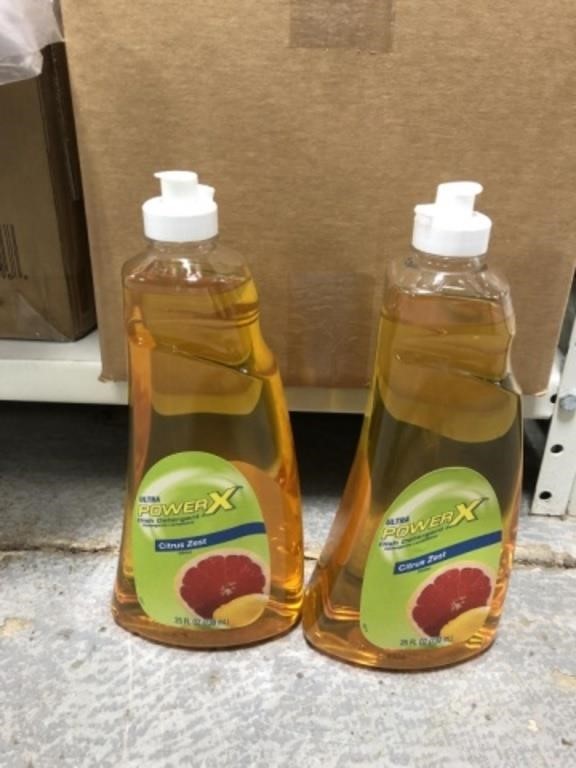 2 BOTTLES POWERX CITRUS ZEST DISH SOAP